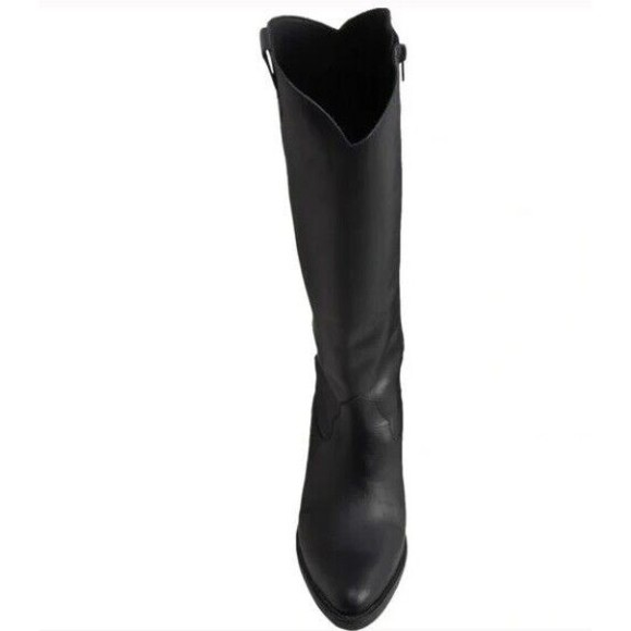 Enzo Tesoti  Sz 6.5 / 37 / 4 Equestrian Boots Black Leather Made SPAIN Zip NEW - Picture 5 of 6